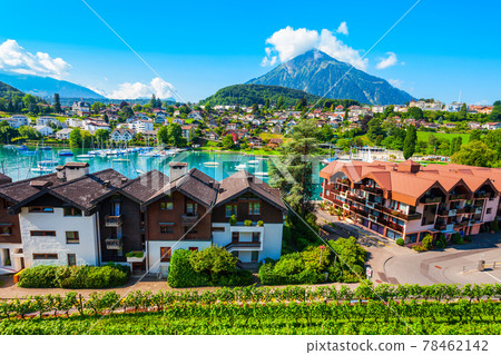 Spiez town panoramic view, Switzerland 78462142