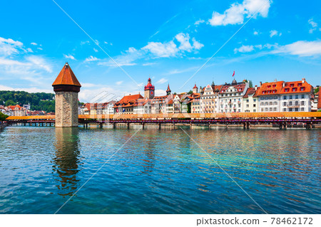 Kapellbrucke Bridge, Wasserturm Tower, Lucerne 78462172