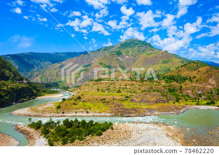 Himalaya mountains panoramic landscape, India 78462220