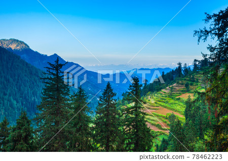 Himalaya mountains panoramic landscape, India 78462223