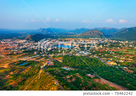 Pushkar town aerial panoramic view, India 78462242