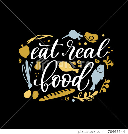 Healthy nutrition inspirational quote. Hand drawn motivational phrase. Healthy nutrition inspirational quote. Hand drawn motivational phrase. 78462344