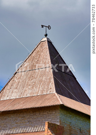 View of the old stone fortress with a watchtower 78462733