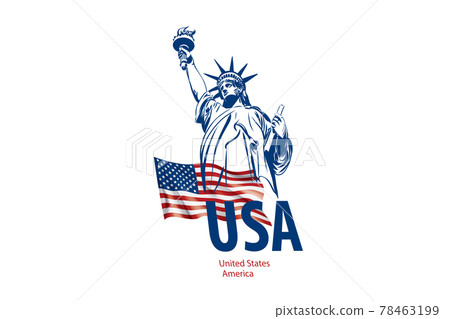 Vector icon of the Statue of Liberty of the United States Vector icon of the Statue of Liberty of the United States 78463199