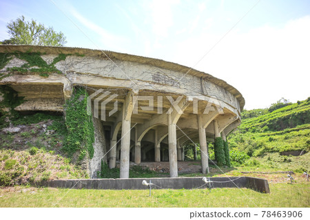 [Sado Aikawa, a candidate site for world cultural heritage] Sado Mine Kitazawa District Facilities Group 50m Sickener (mud ore concentrator) 78463906