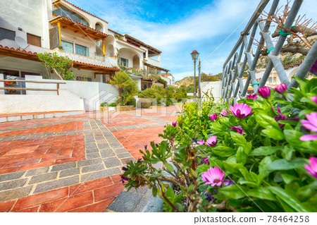 Fabulous view of Poltu Quatu town on Costa Smeralda. 78464258