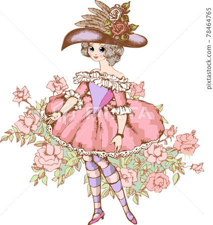 stock-vector-cartoon-cute-girl-in-a-flowers-hat stock-vector-cartoon-cute-girl-in-a-flowers-hat 78464765
