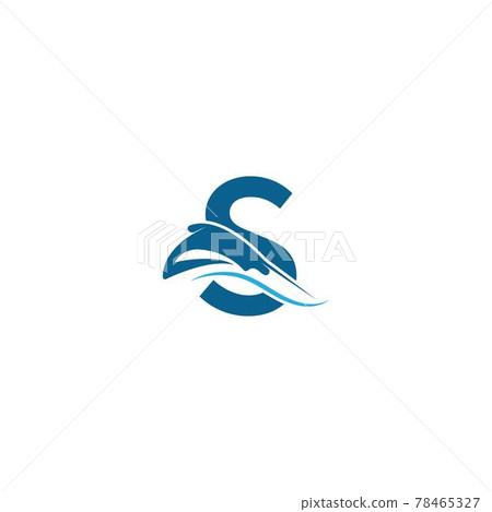 Letter S with stingray icon logo template illustration Letter S with stingray icon logo template illustration 78465327