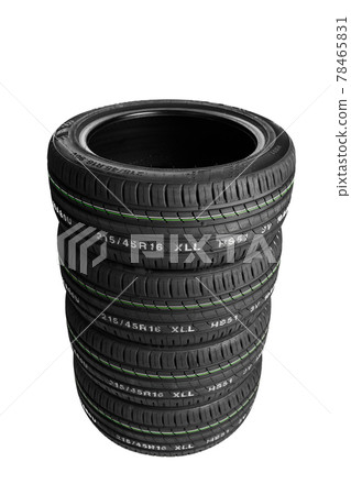stack of summer tires, isolated on white stack of summer tires, isolated on white 78465831