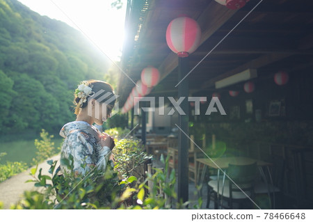 嵐山大井川初夏的和服畫像 嵐山大井川初夏的和服畫像 78466648