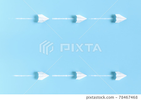 Frame where a paper plane flies up and down 2 78467468