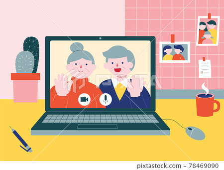 Senior people making video call 78469090