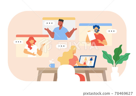 Remote project management - Stock Illustration [78469627] - PIXTA