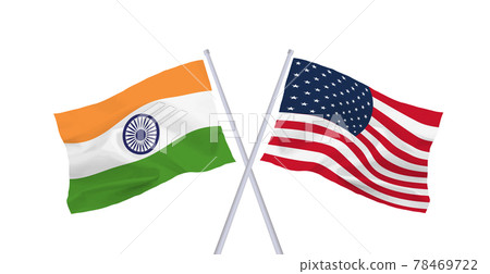 Indian and American flags Indian and American flags 78469722