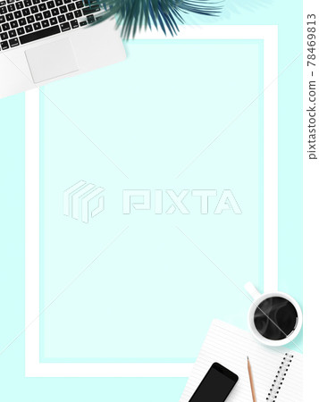 具有案頭工作形象的框架材料 78469813