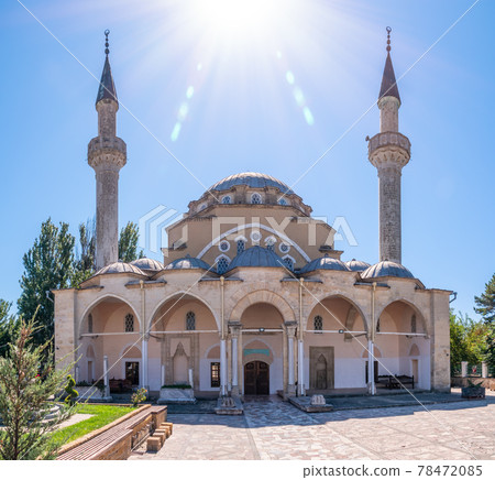 Mosque in Yevpatoria in the Crimea Juma Jami or Khan-Jami also known as the Friday Mosque. Mosque in Yevpatoria in the Crimea Juma Jami or Khan-Jami also known as the Friday Mosque. 78472085