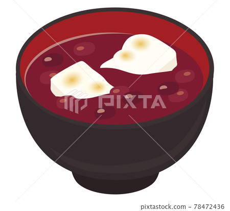 Meal ★ Japanese food illustration Oshiruko / Zenzai 78472436