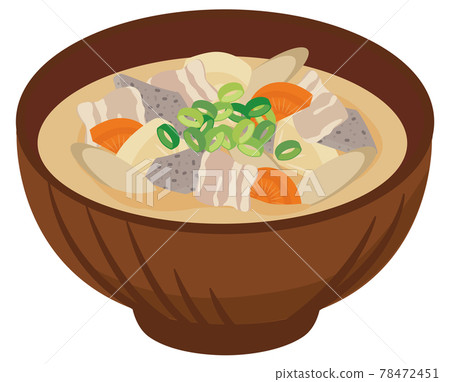 餐食★日本料理插畫豬肉湯 78472451
