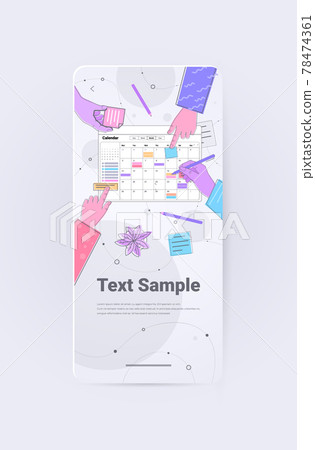 businesspeople hands planning day scheduling appointment in online calendar app agenda meeting plan 78474361