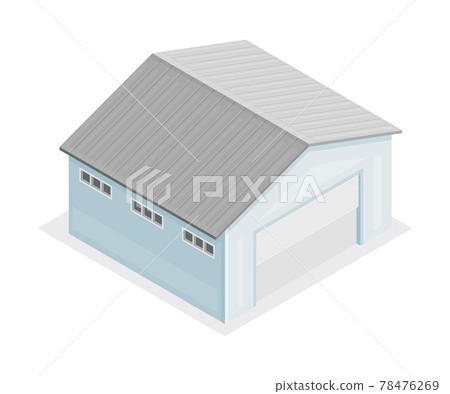 Warehouse as Building for Storing Goods Isometric Vector Illustration Warehouse as Building for Storing Goods Isometric Vector Illustration 78476269