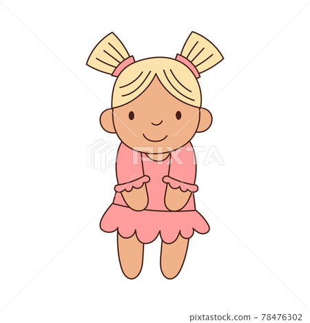 Doll Toy for Children to Play Vector Illustration Doll Toy for Children to Play Vector Illustration 78476302