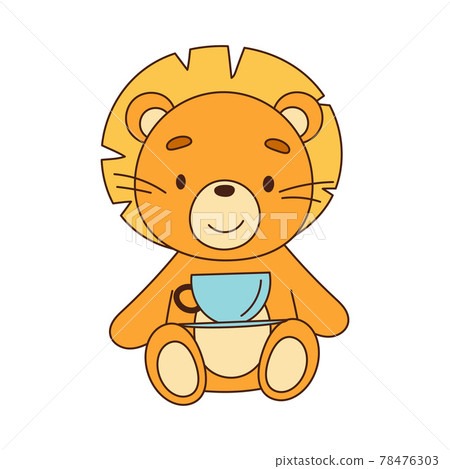 Stuffed Lion Toy for Children to Play Vector Illustration Stuffed Lion Toy for Children to Play Vector Illustration 78476303