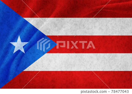 Puerto Rico national flag Japanese paper background 78477043