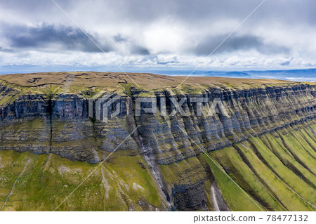 Aerial view of the mountain Benbulbin in County Sligo, Ireland Aerial view of the mountain Benbulbin in County Sligo, Ireland 78477132