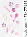 Set for a newborn girl in pink 78477186
