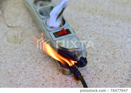 Outlets with switche caught fire in room. Outlets with switche caught fire in room. 78477647