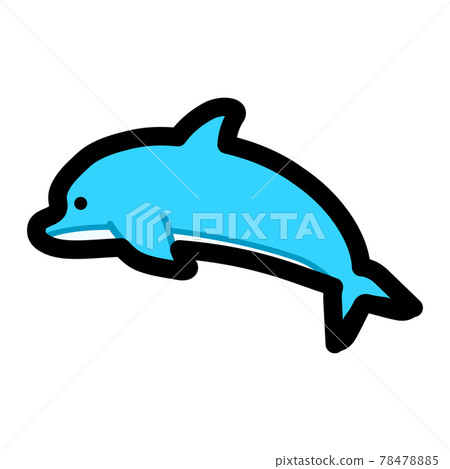 簡單可愛的海豚插畫 78478885