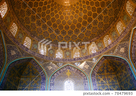 Beautiful dome of Sheikh Lotfoller Mosque, a World Heritage Site in Isfahan Beautiful dome of Sheikh Lotfoller Mosque, a World Heritage Site in Isfahan 78479693