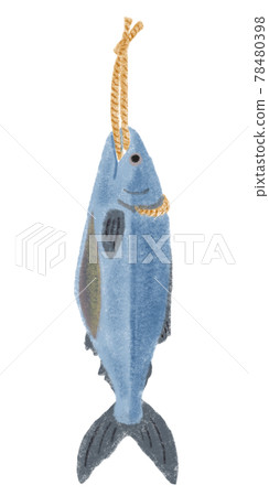 蓬鬆可愛的魚的插圖_Aramaki 三文魚 78480398