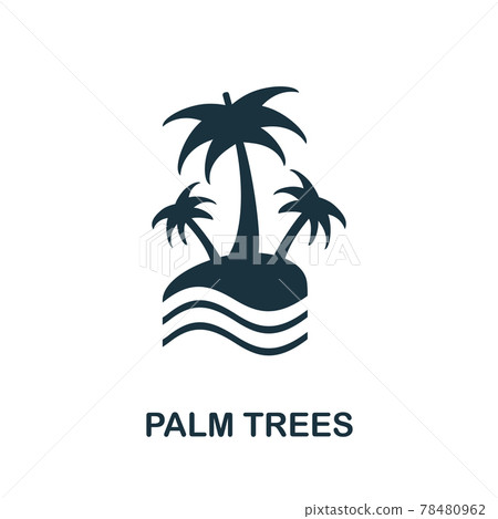 Palm Trees icon. Simple illustration from vacation collection. Creative Palm Trees icon for web design, templates, infographics and more Palm Trees icon. Simple illustration from vacation collection. Creative Palm Trees icon for web design, templates, infographics and more 78480962