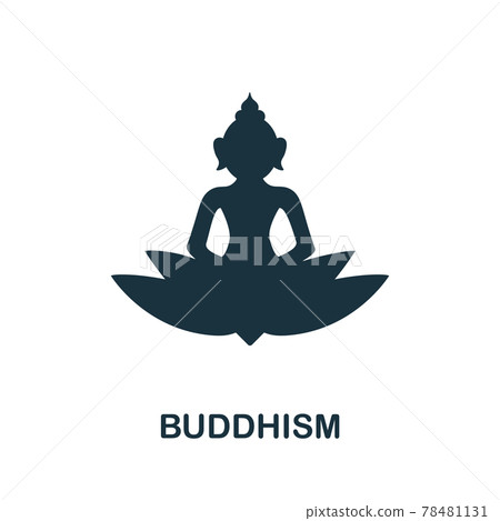 Buddhism icon. Simple element from religion collection. Creative Buddhism icon for web design, templates, infographics and more 78481131