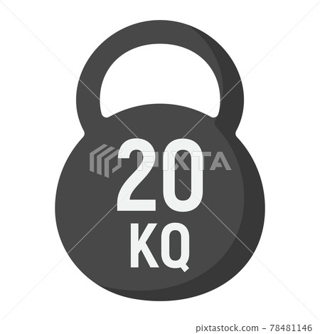 Kettlebell flat icon, fitness and sport, workout 78481146