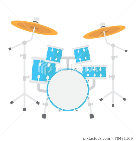 Drum kit flat icon, music and instrument 78481169
