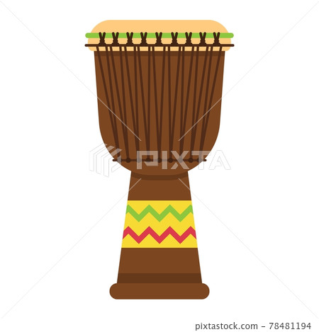 African Djembe Drum flat icon, music 78481194