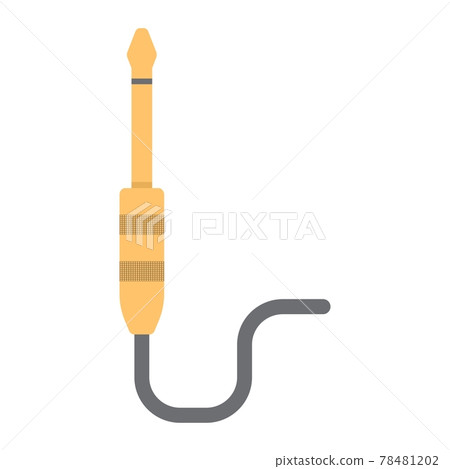Audio plug flat icon, music and instrument Audio plug flat icon, music and instrument 78481202