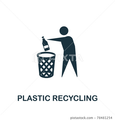 Plastic Recycling icon. Simple illustration from recycling collection. Creative Plastic Recycling icon for web design, templates, infographics and more 78481254