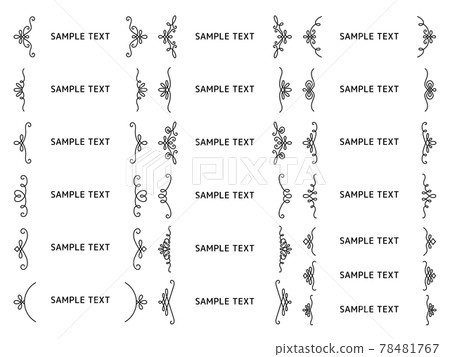 Western-style line decoration left and right frame set Western-style line decoration left and right frame set 78481767