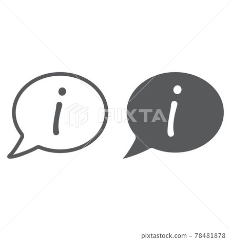 Information line and glyph icon Information line and glyph icon 78481878
