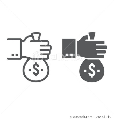 Investment line and glyph icon, development Investment line and glyph icon, development 78481919