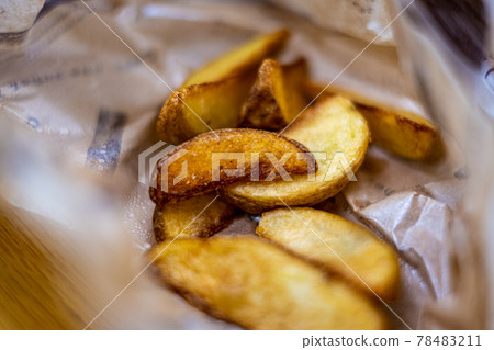 Hamburger shop french fries (with skin) Hamburger shop french fries (with skin) 78483211