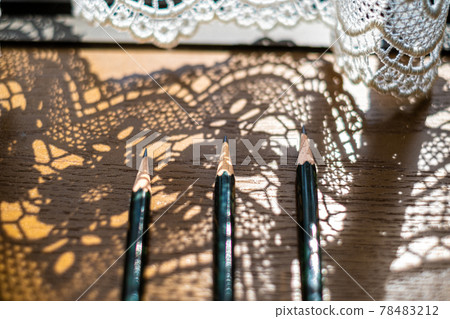 3 pencils by the window 3 pencils by the window 78483212