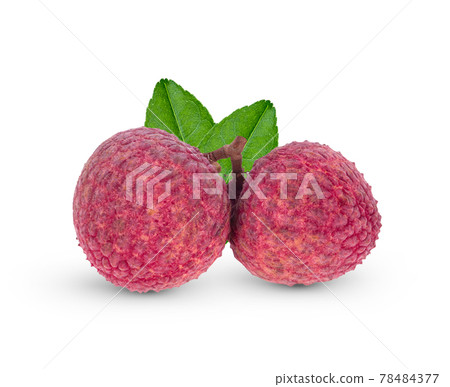Lychee fruit isolated on white background Lychee fruit isolated on white background 78484377