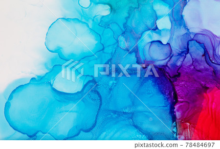 Hand painted alcohol ink art, bright abstract painting. Hand painted alcohol ink art, bright abstract painting. 78484697