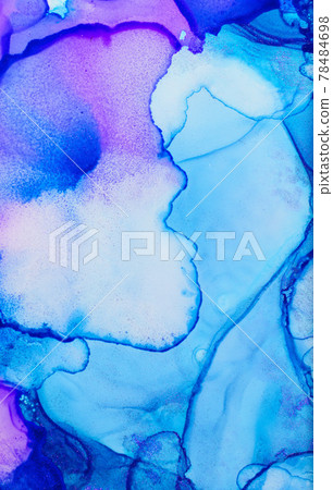 Hand painted alcohol ink art, bright abstract painting. 78484698