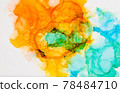 Hand painted alcohol ink art, bright abstract painting. Hand painted alcohol ink art, bright abstract painting. 78484710