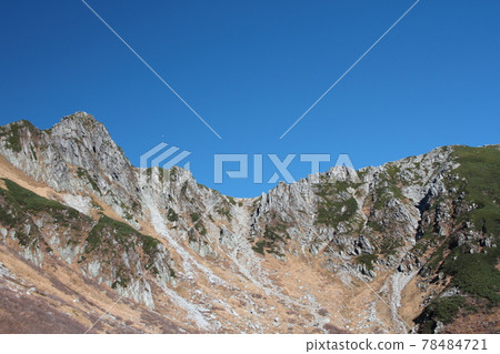 長野縣千疊敷馬戲團，呈現晴朗萬里無雲的天空和兇猛的岩面 78484721